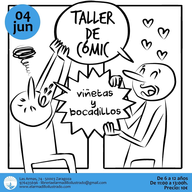 Taller de cómic en librería El Armadillo Ilustrado